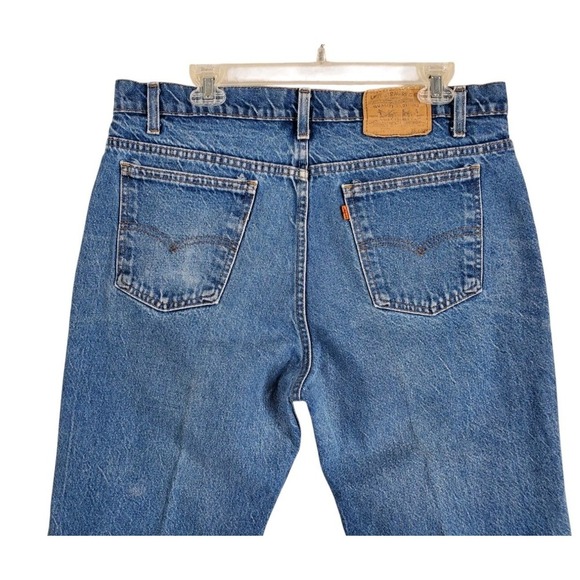 Vtg 80s Levis 509 Blue Jeans Men 38x32 Orange Tab Wide Straigh 05/87 USA (35x31) - Picture 1 of 12